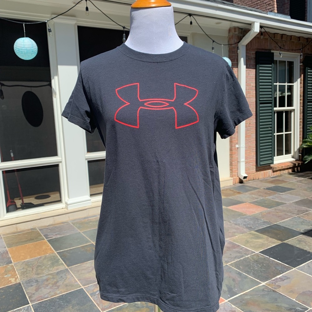Under Armour Logo Athletic Work Out Tee Top S